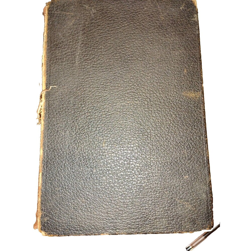 Antique HUBBARD Family Bible with genealogy Picture of JW Todd Hubbard and fam